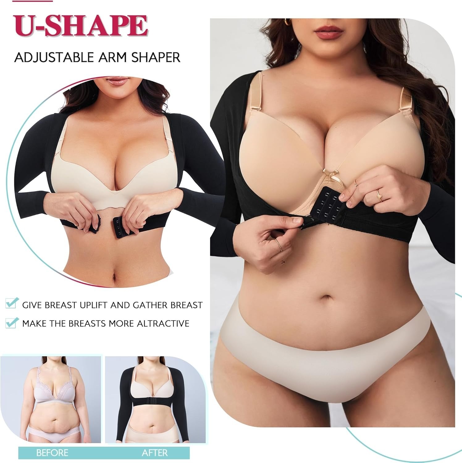 Women Upper Arm Shaper Post Surgery Slim Compression Sleeves Shapewear Tops Vest