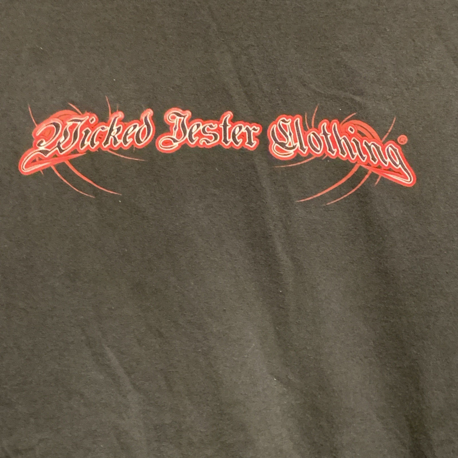 Wicked Jester Graphic T Shirt Mens 2X Black Red Open Sinner VS False Saint Y2K