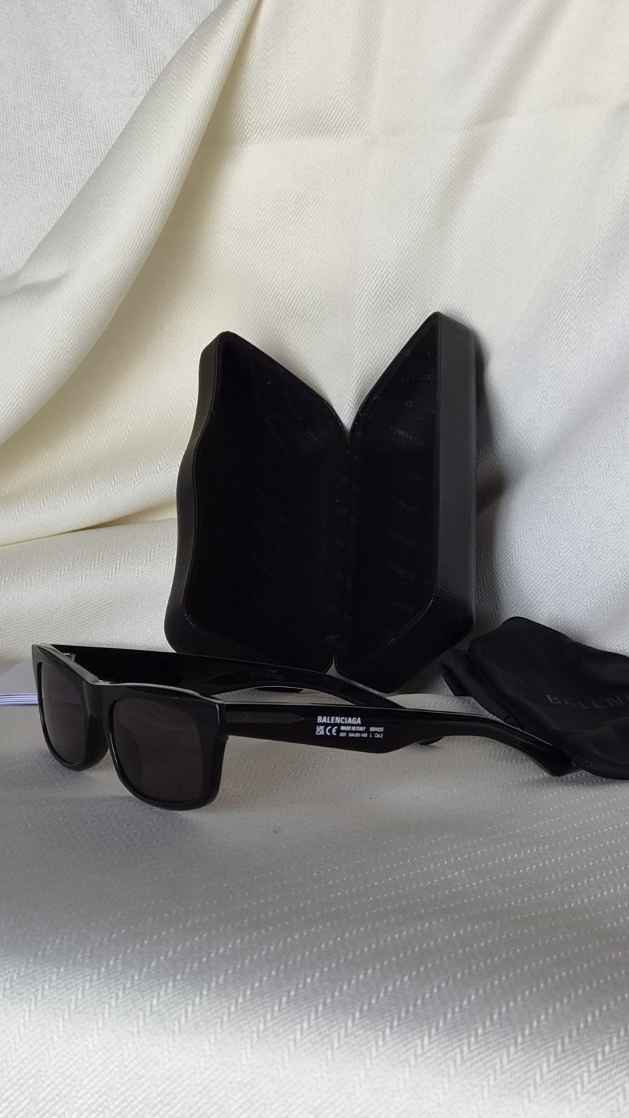 Balenciaga BB0242S 001 Original Black Sunglasses 54-20-145 Made In Italy