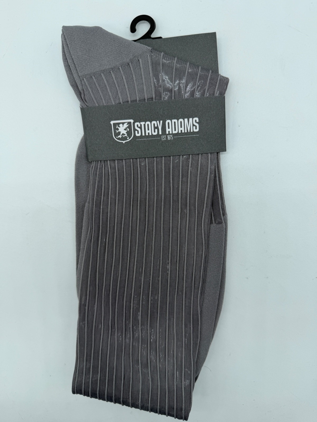 NEW ONE PAIRS STACY ADAMS OVER THE CALF SLICk SILKY RIBBED MEN’S DRESS SOCKS