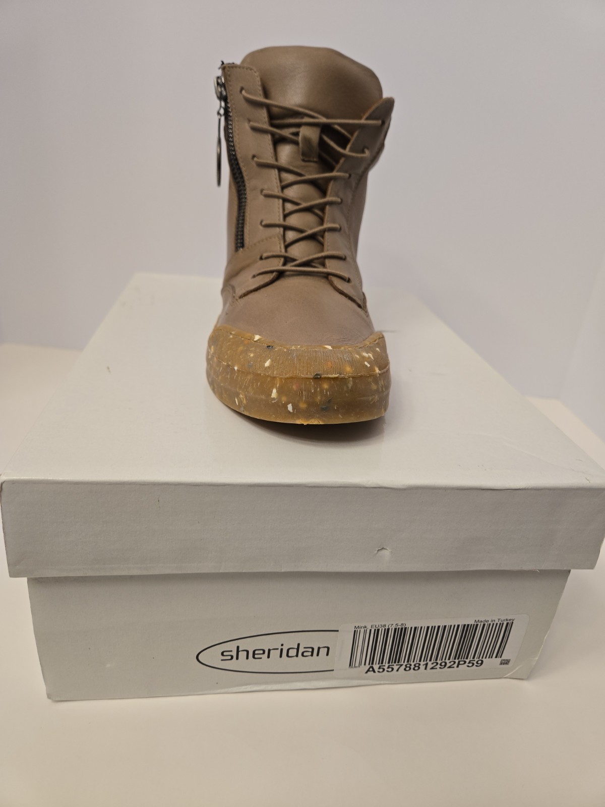 Sheridan Mia Boots Alba Women’s 7.5-8M EU38 Beige Mink Leather A158