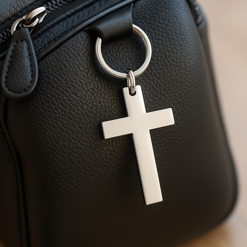 Cross Keychain Christian Gift Baptism Holiday Car Keychain