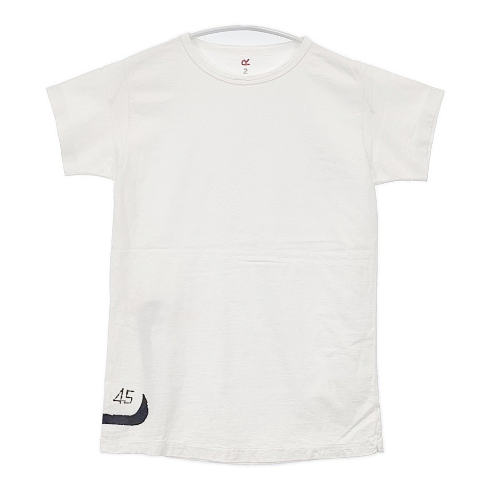 45R/45rpm Snake print cotton made in Japan crew neck S/S T-shirt white 6-052…
