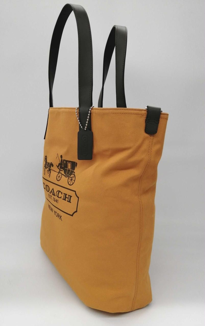 Coach Tote bag leather × canvas Used
