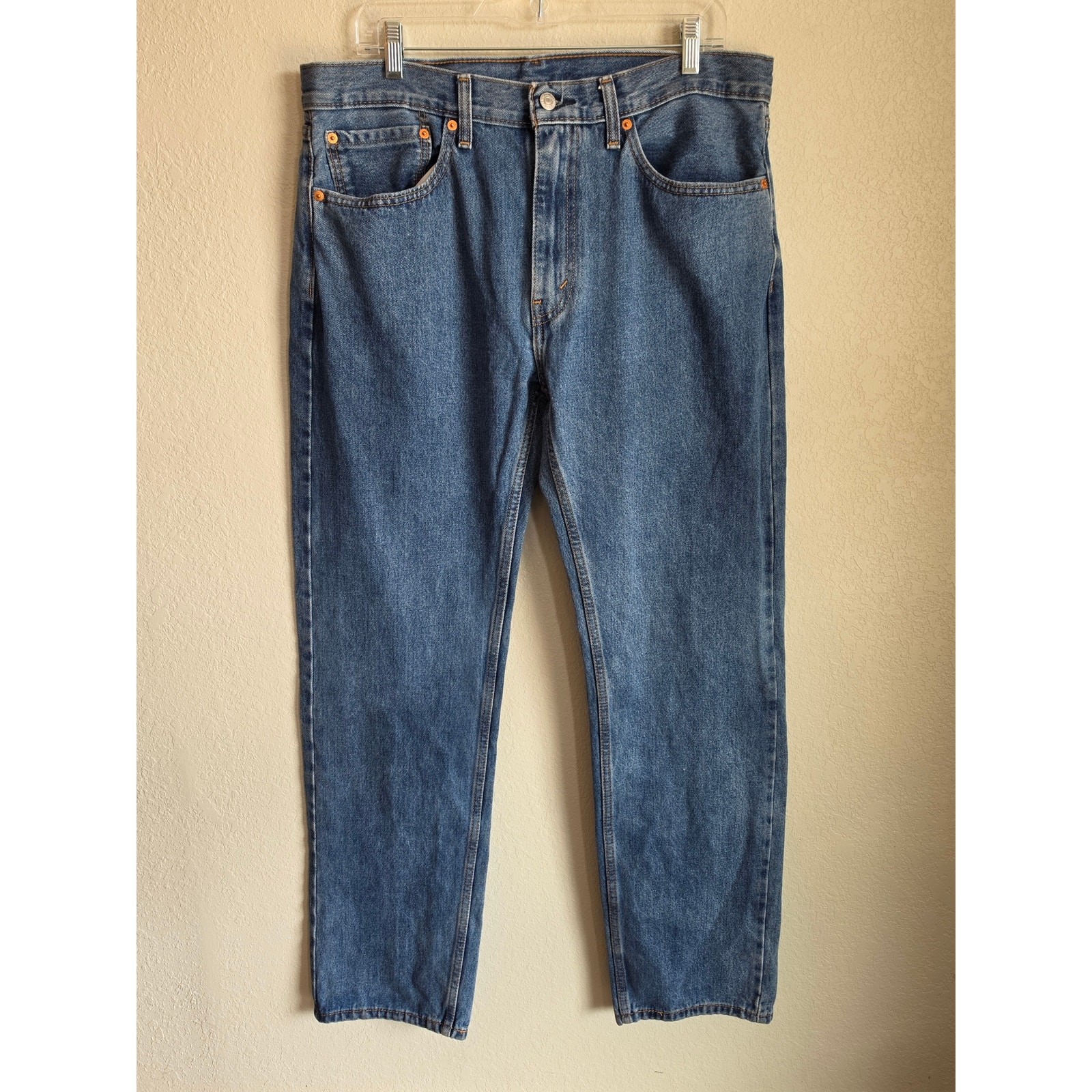 MENS LEVIS 505 STRAIGHT LEG JEANS SIZE 36 X 34 EXCELLENT