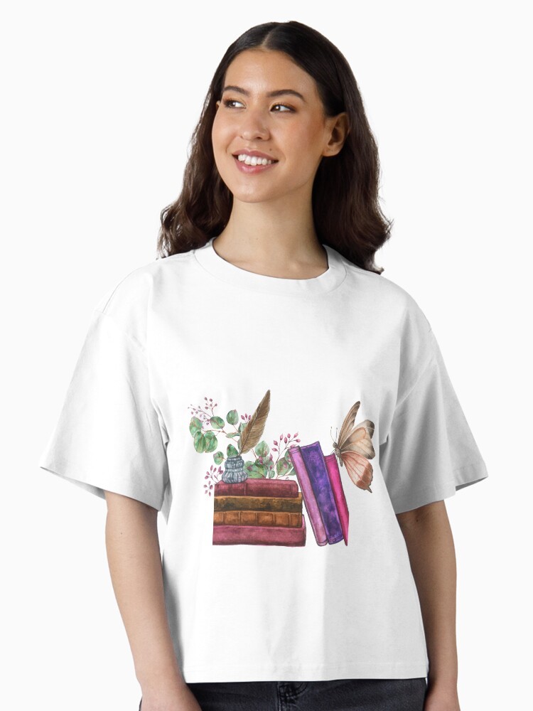 Flower Books Flowers And Butterfly Lover Loving Flowers Unisex White T-Shirt
