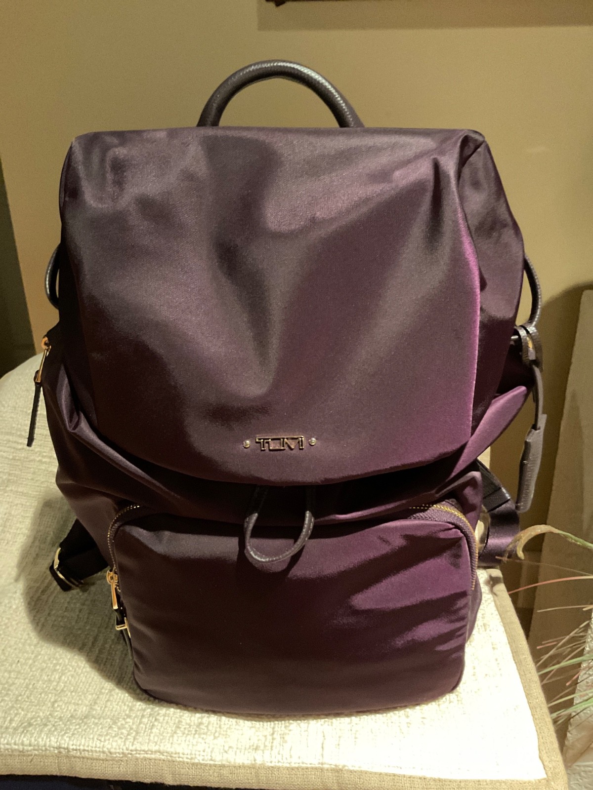 NWT TUMI Voyageur Ryley 16.25” Nylon Rucksack Backpack in Dark Purple