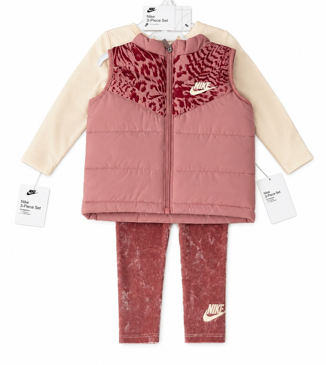 New Nike Toddler girl 3 piece Pink Set 18 Month NWT Leggings