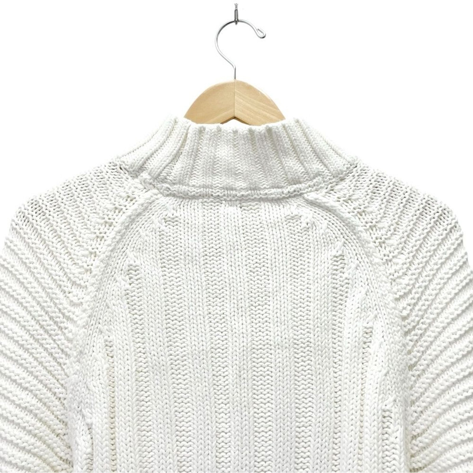 Free People Sweetheart Sweater Ivory Chunky Knit Mockneck Pullover Size Small