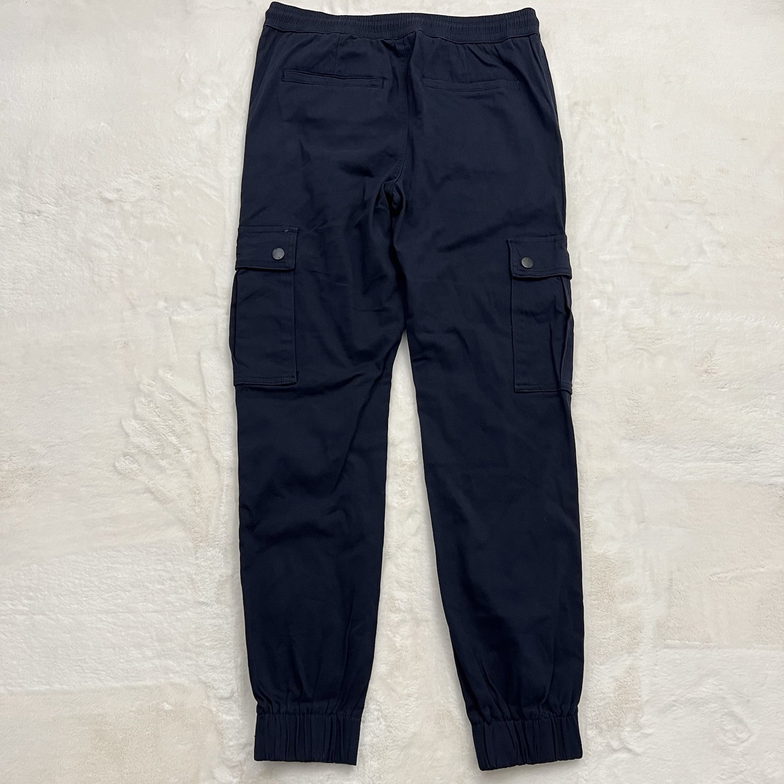 WeSC Mens Slim Utility Jogger Chino Pants Navy Blue Size M