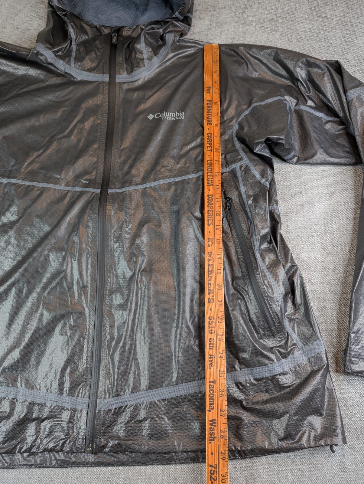 Columbia Jacket Mens XXL Black Titanium OutDry Shell Rain Packable Waterproof