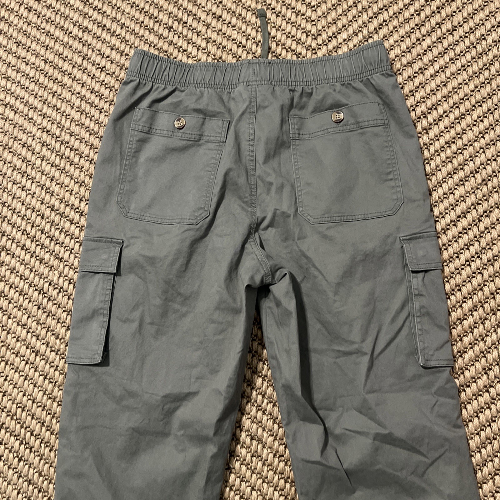 No Boundaries Men Cargo Pants Green Artichoke Size M 32-34 Drawstring Jogger NEW