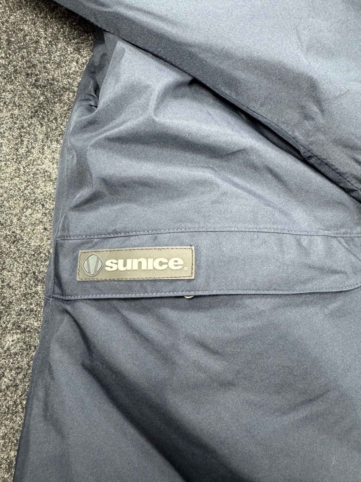 Sunice Gore-Tex Hooded Rain Jacket Parka Waterproof Navy Mens Large