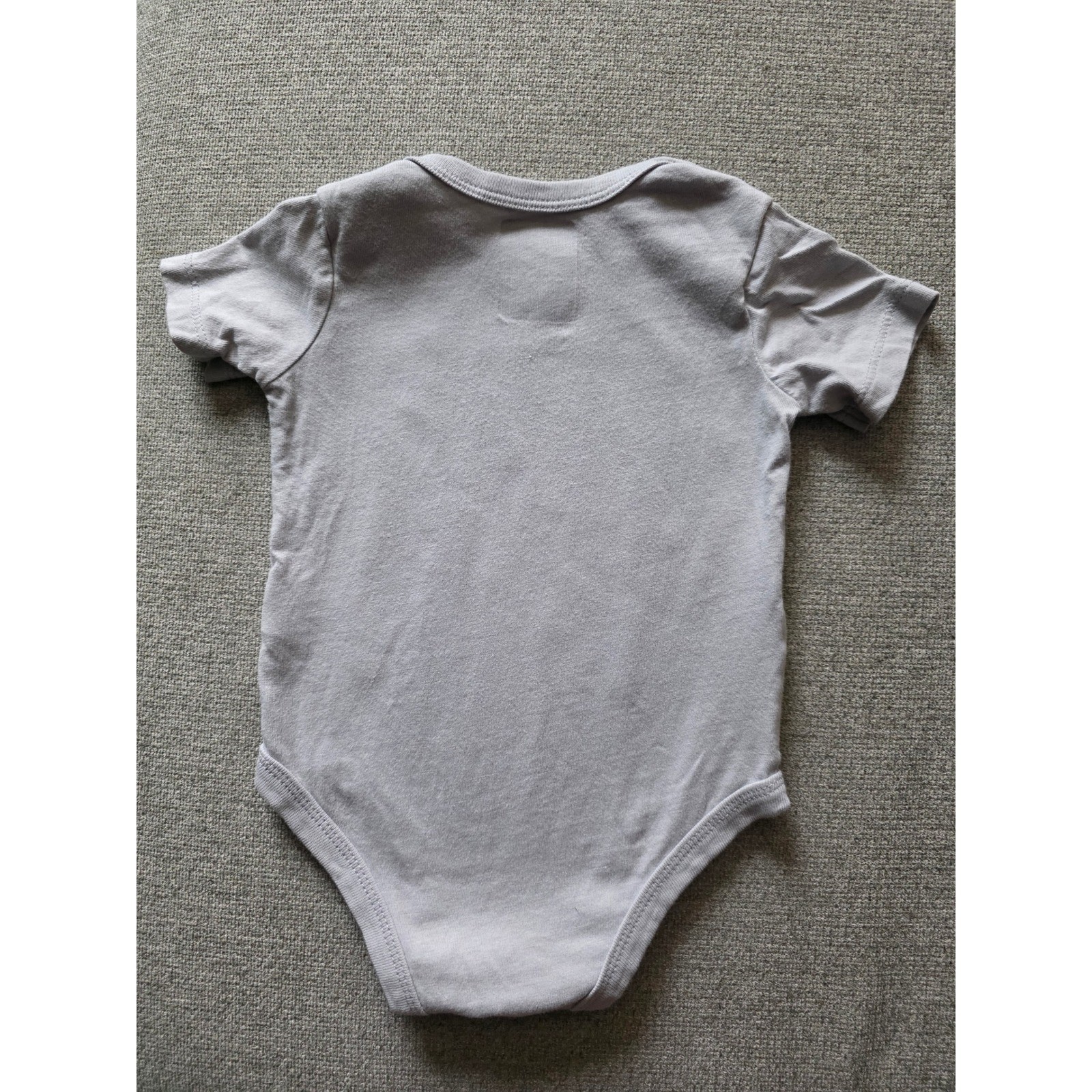 Nike Baby Bodysuit Neon Yellow Lettering Futura Romper 3-6 Months Short Sleeve
