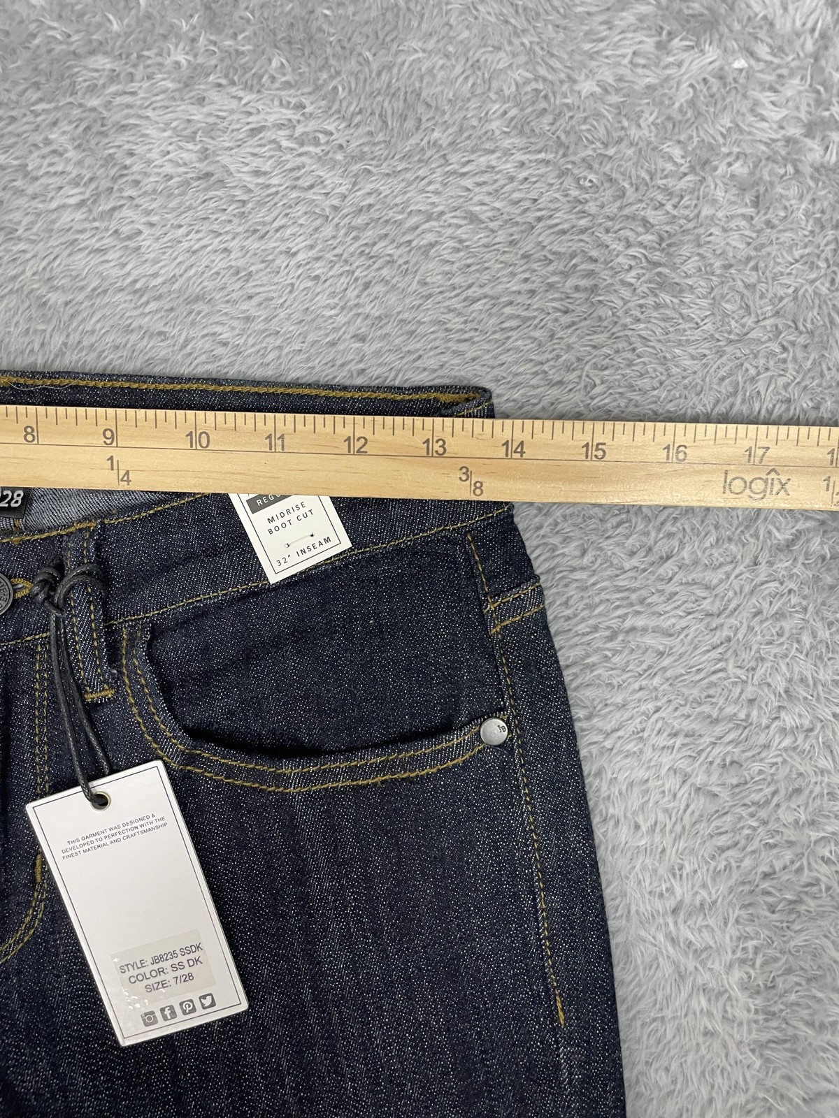 Judy Blue Boot Cut Jeans Womens 7/28 Blue Dark Wash Mid Rise Stretch Denim