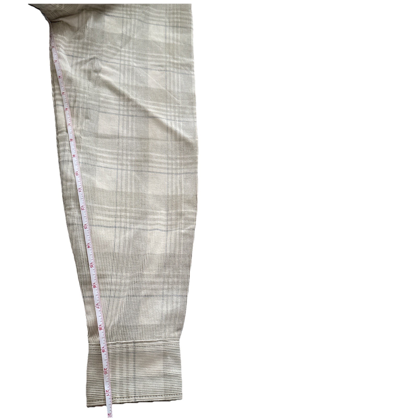 Dickies Corduroy Plaid Alma Button Up Shirt NWT Men’s Ivory Skater L/G
