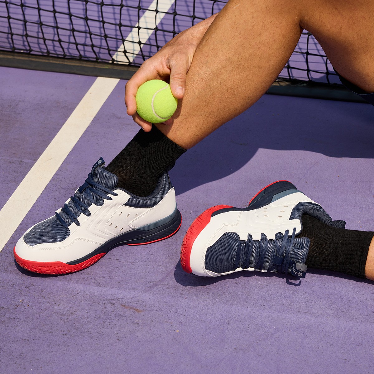 FitVille Men Tennis Shoes Wide Width Pickleball Court Racquetball Squash Sneaker