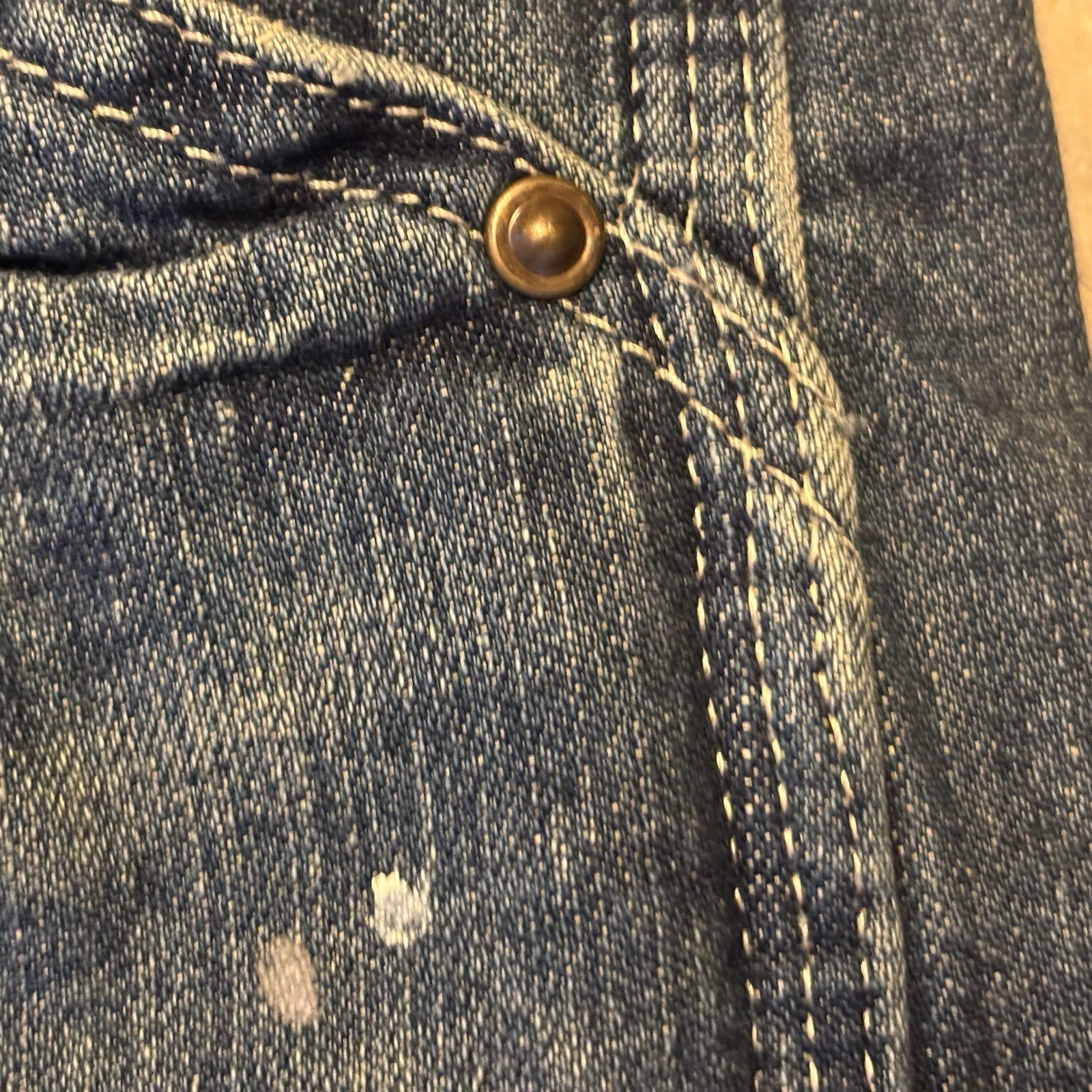 Polo Ralph Lauren Carpenter Utility Paint Splatter Double Knee Denim Jeans 38×30