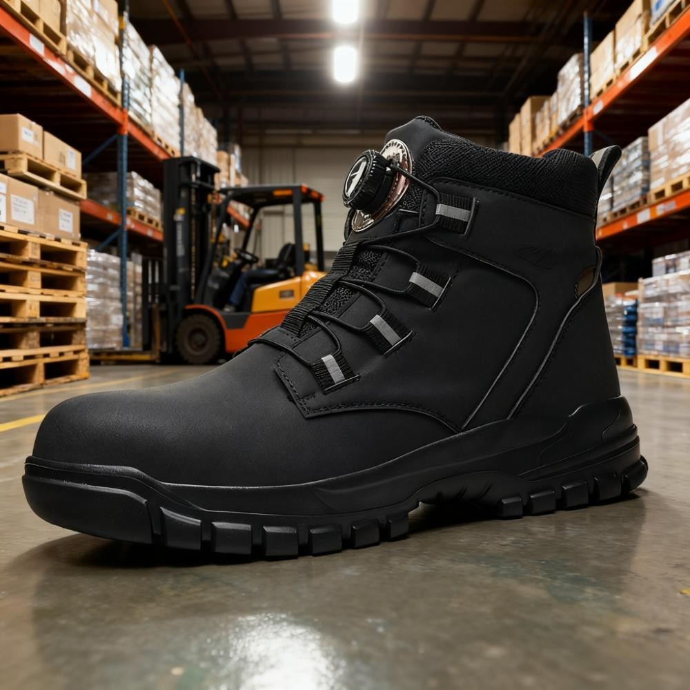 Rotating Button Work Sneakers Steel Toe Shoes Puncture-Proof Protective Shoes