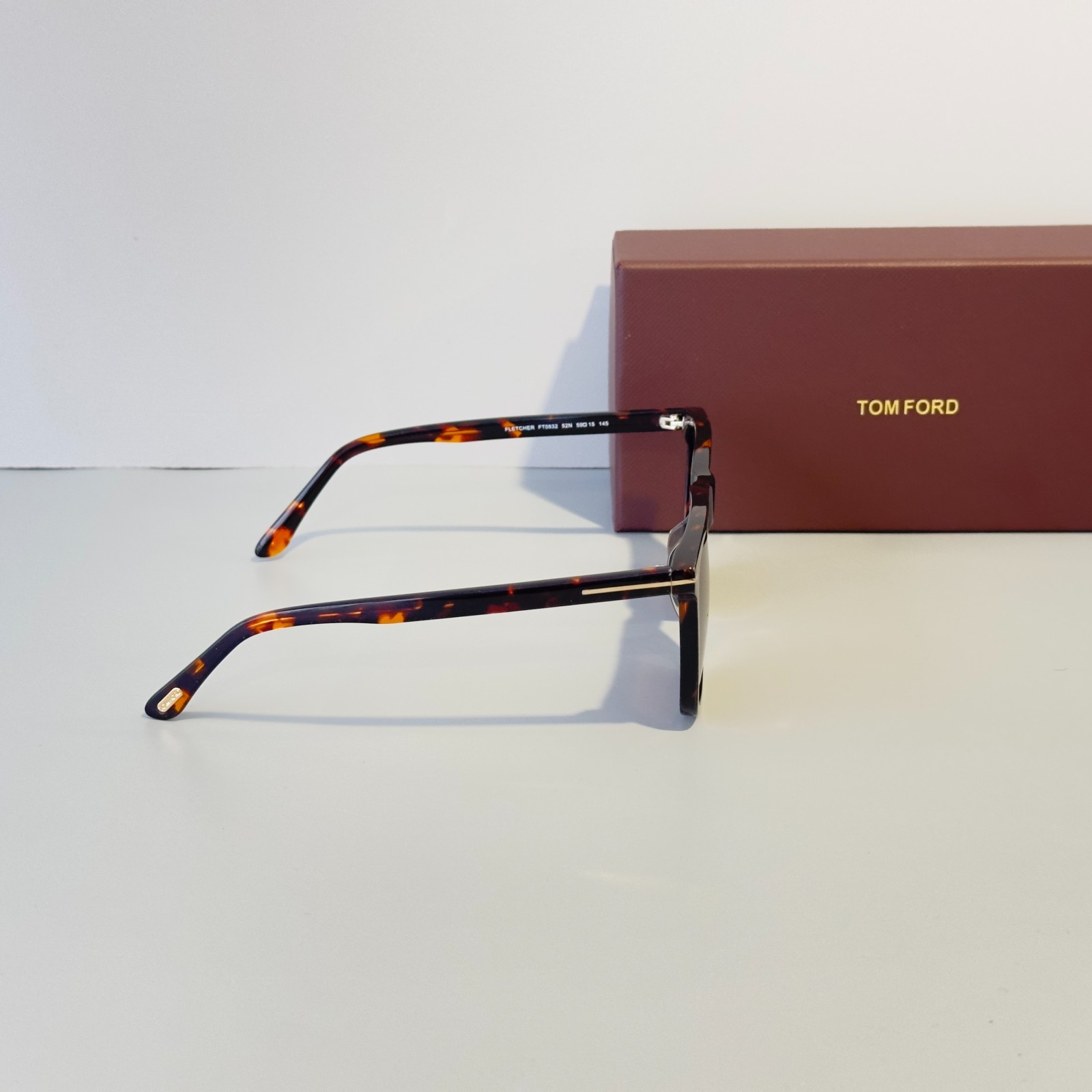 Tom Ford FT0832 Havana Frame Brown Lenses Men’s Square Sunglasses With Box