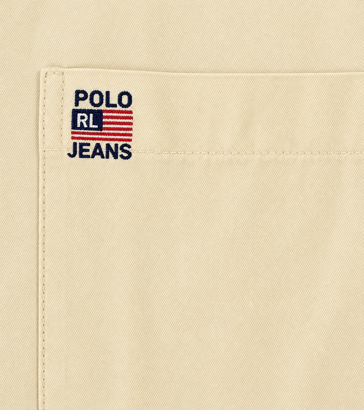Vintage 90s Ralph Lauren Jeans Co. Cotton Woven yellow Solid Button-Down Shirt M