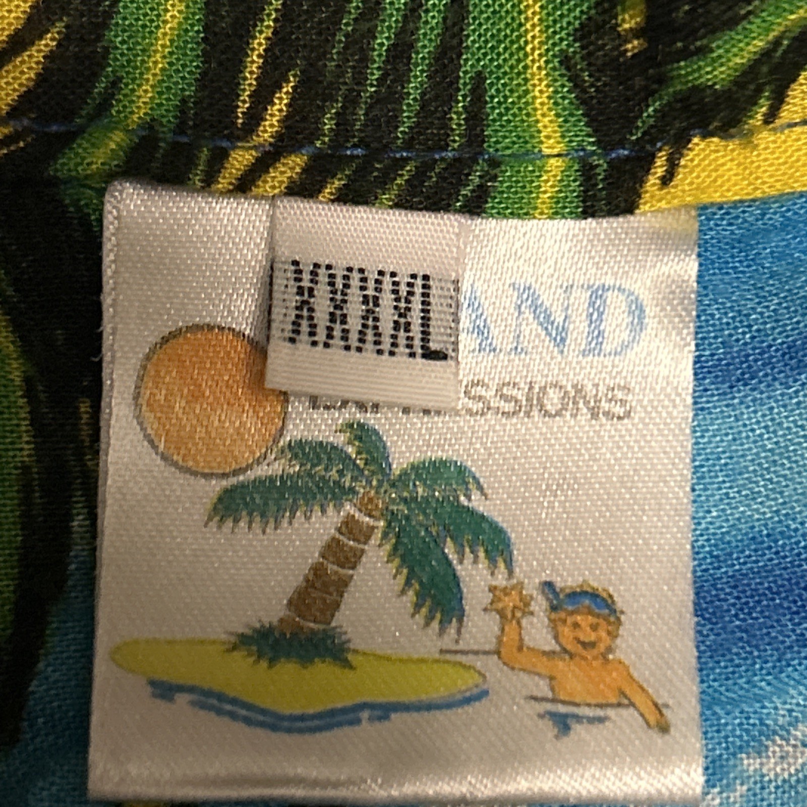 ISLAND EXPRESSIONS 100%RAYON hand wash Blue Button Front size XXXXL