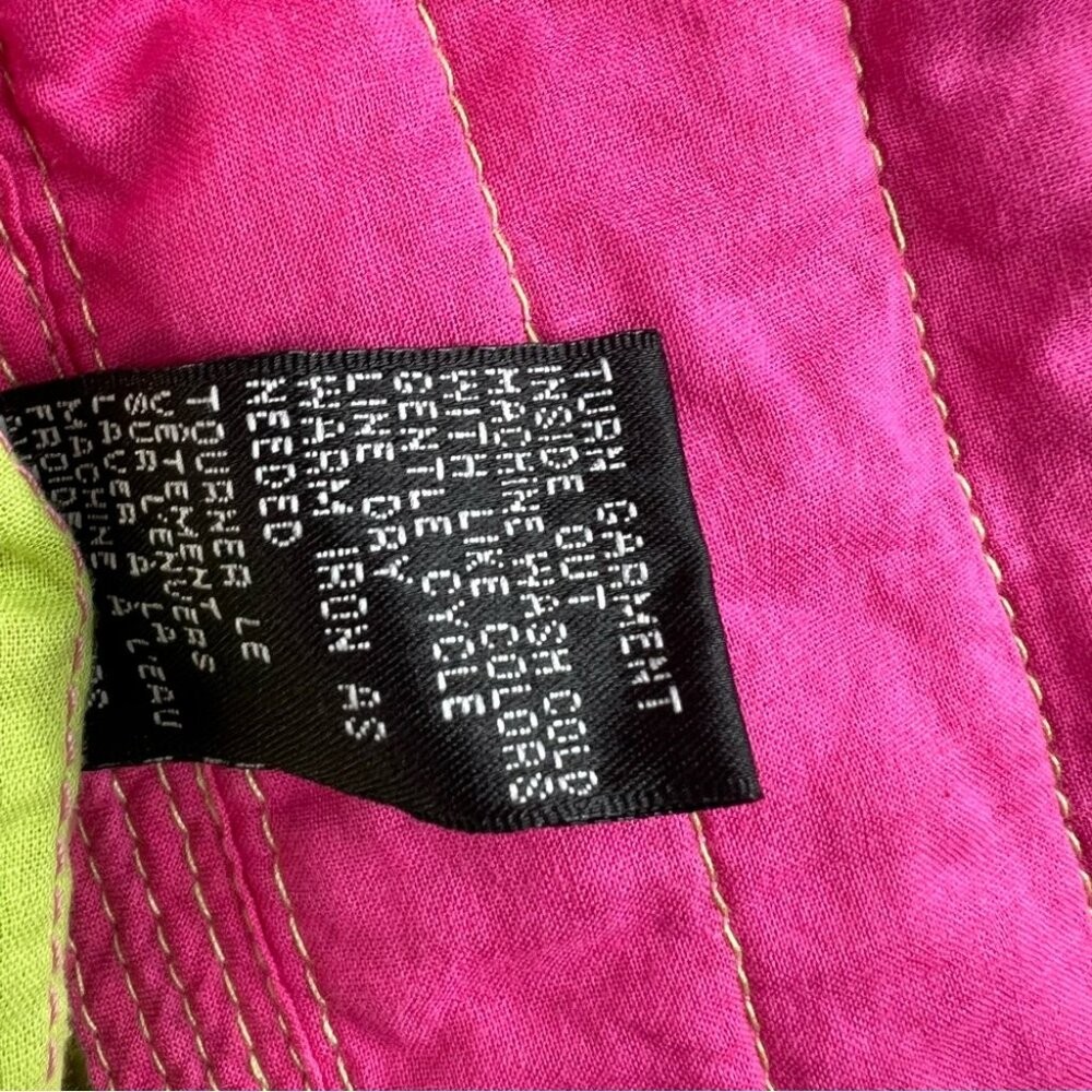 Attitude jacket coat quilted style 2 tone lime Fuchsia Quilted Utility Jacket