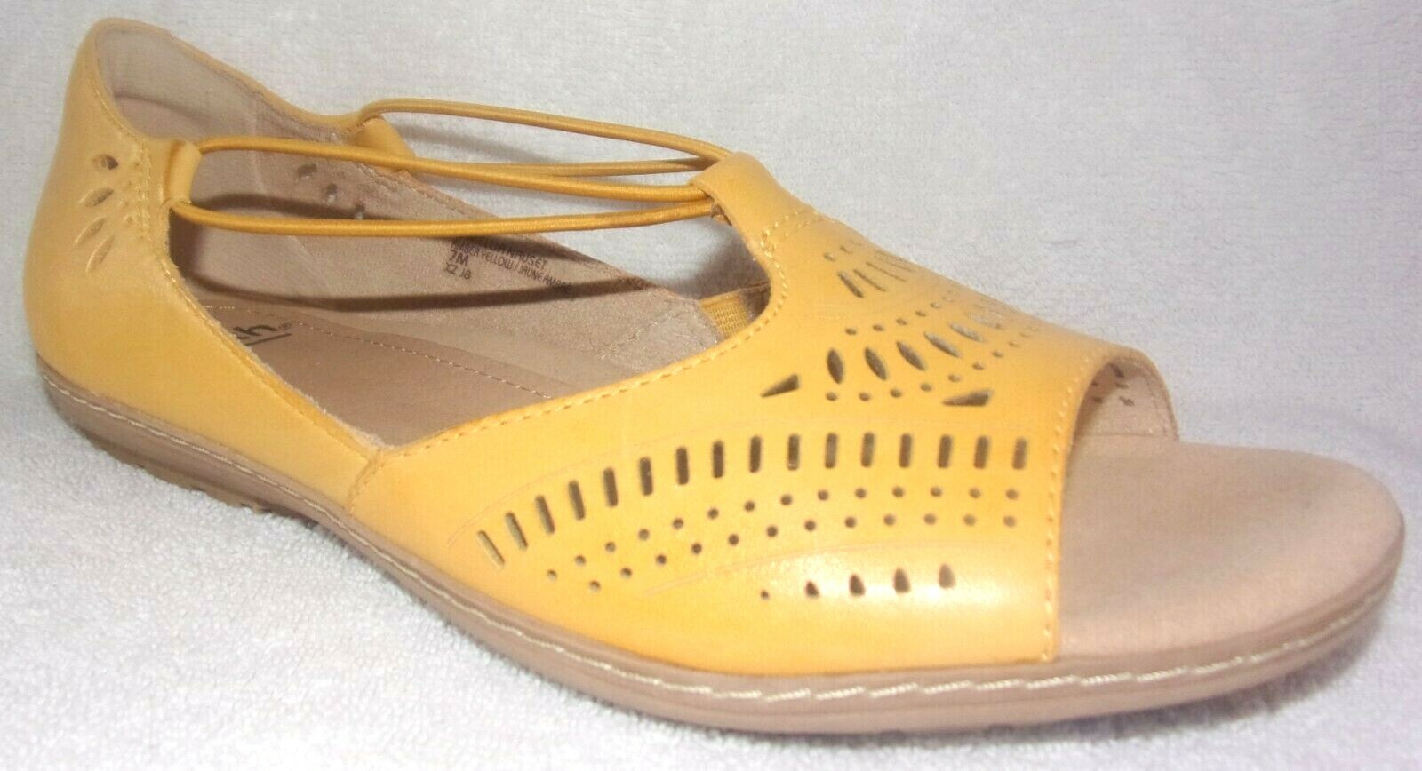 Earth Camellia Nauset Leather Perforated Slip-on Sandals, various colors/sizes