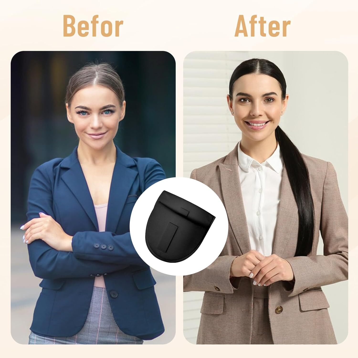 4 Pairs Set-in Shoulder Pads 1.5cm Thickening Foam Shoulder Pads Womens Clothing