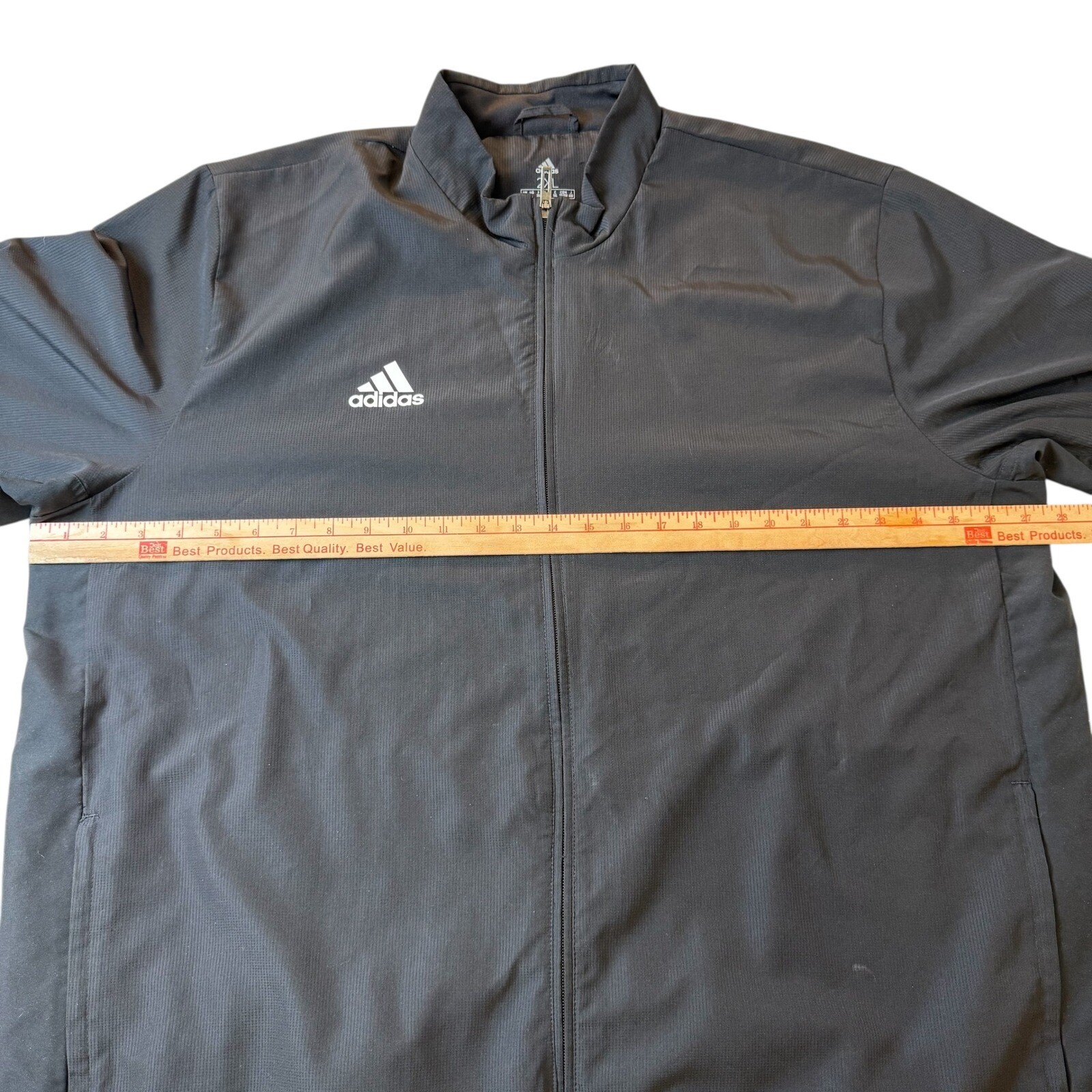 Adidas Jacket Men’s 2XL Aeroready Black Full Zip Windbreaker All Season DW6876