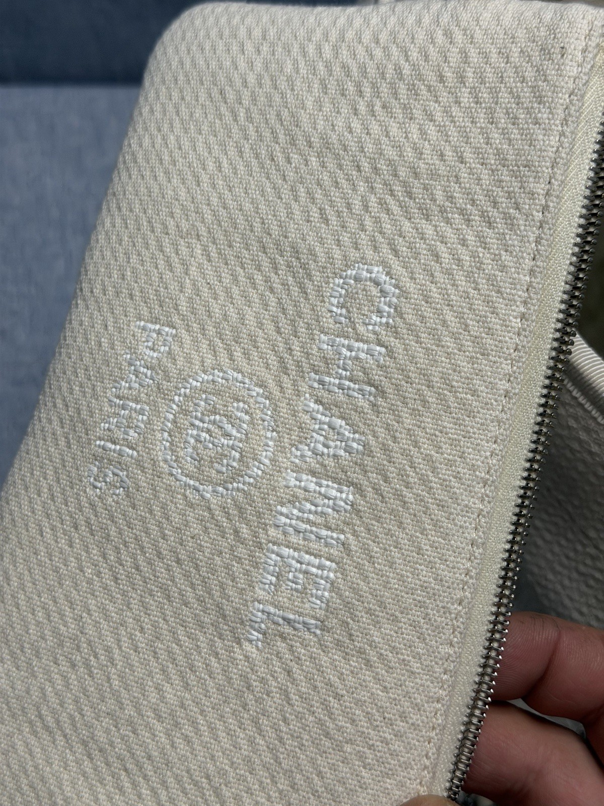 Chanel Deauville MM Tote Bag With Pouch Chain Tweed Material White