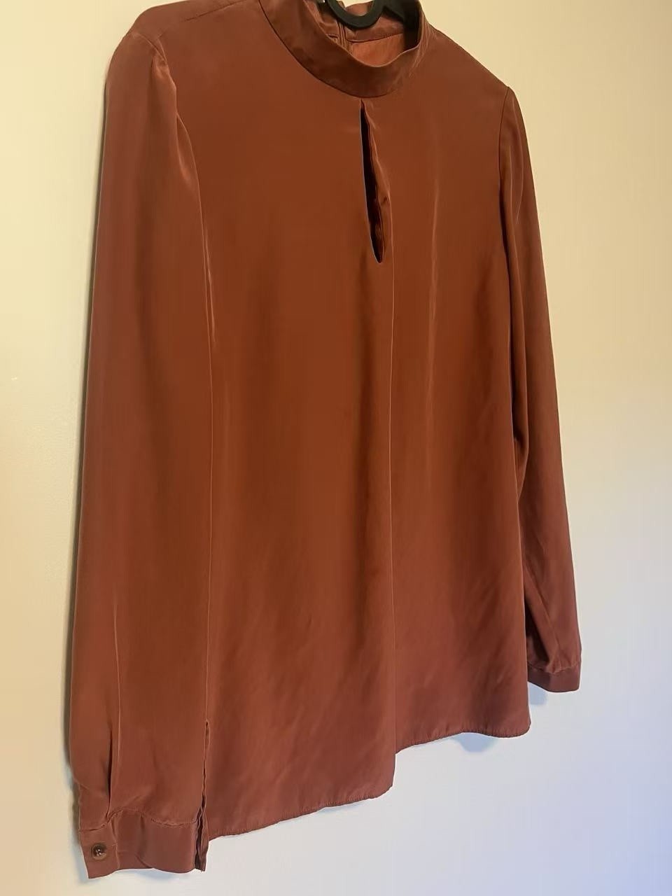 $400 Lafayette 148 Women’s 100% Silk Blouse Long Sleeves Size S
