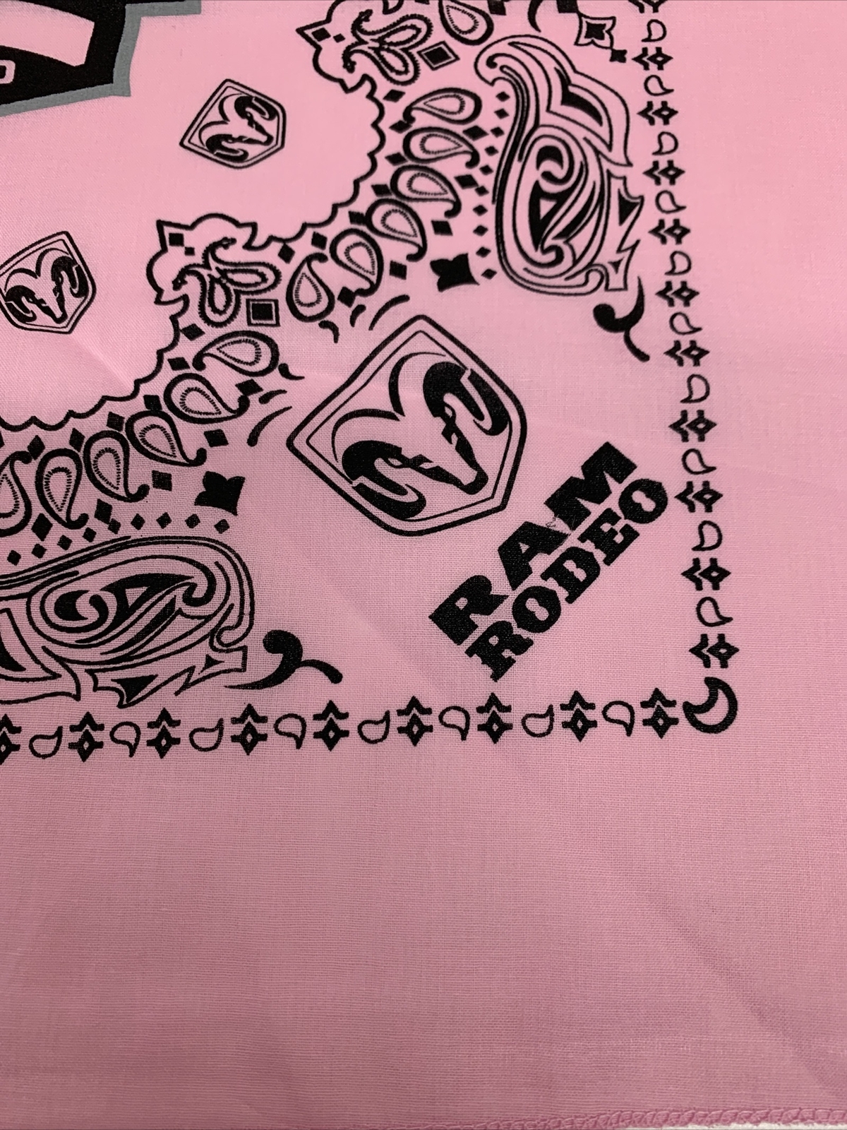 Ram Dodge Wrangler NFR ProRodeo PRCA Texas 2020 Pink Bandanna 22″ X 21 .5”