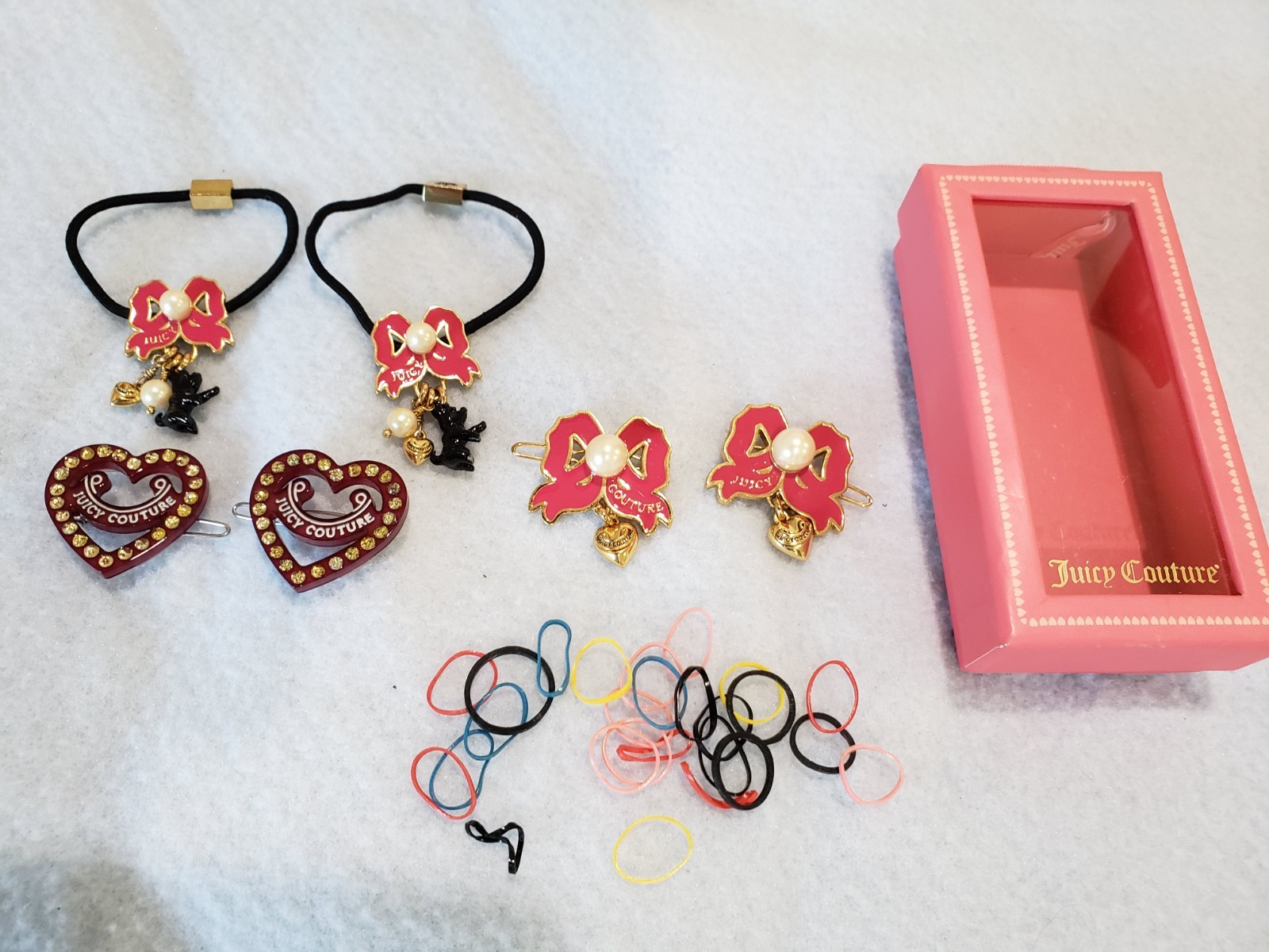 Juicy Couture ( RT $18) 6-Pc Hair accessories Pink Gift Set* NWT *