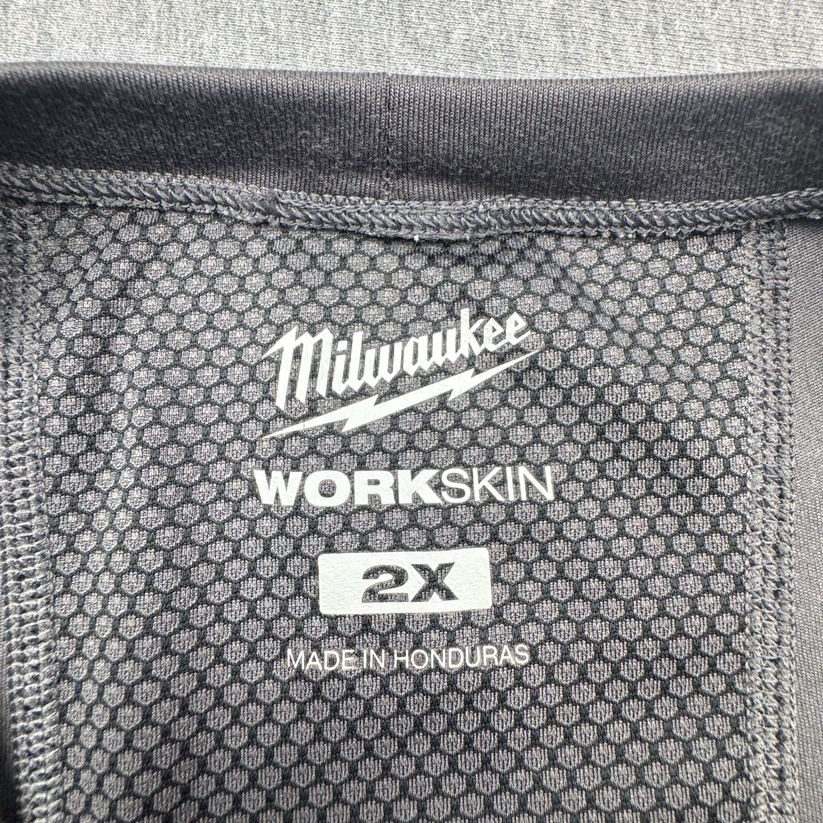 Milwaukee Workskin Performance Shirt Mens 2X Gray Workwear Crewneck Long Sleeve