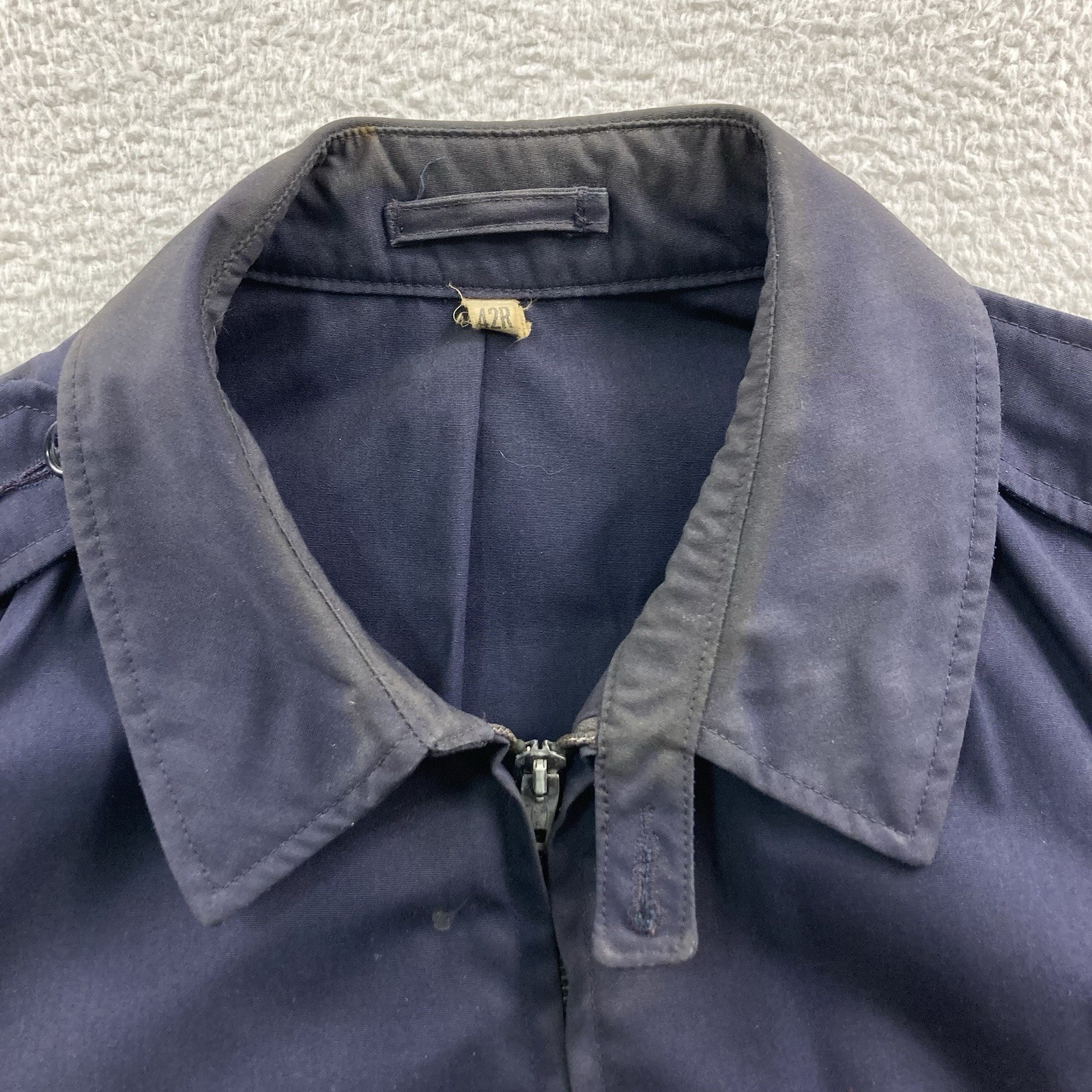 Vintage Blauer Military Jacket Men 42R Blue Ceiling Zero Full Zip Deck Air Force