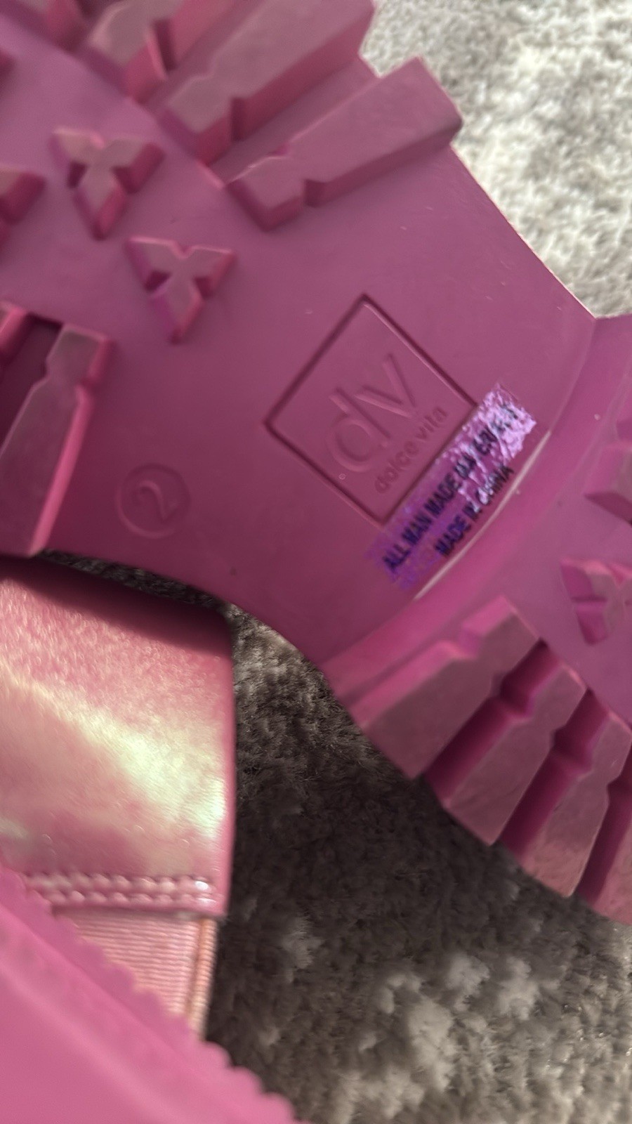Dolce Vita Kamille Platform Mule Fuchsia Size 2