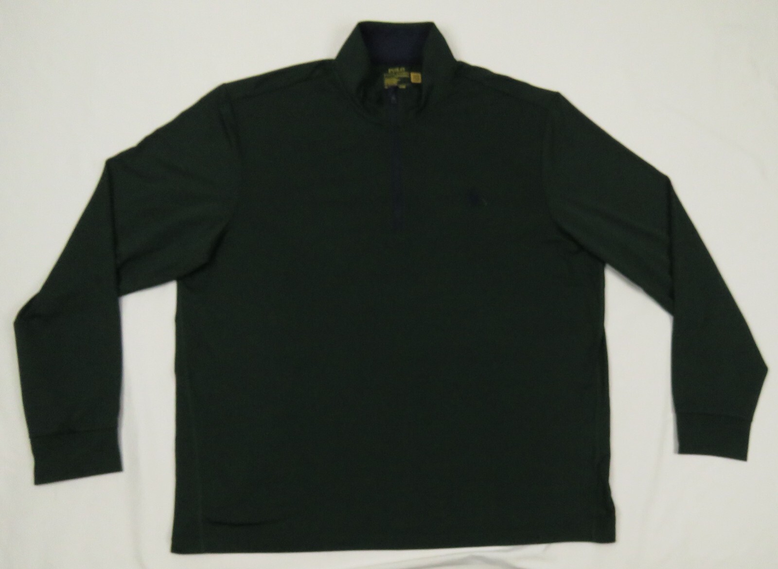 NWOT Ralph Lauren Polo Performance Green Blue Polo Pony 1/4 Zip Pullover Jacket