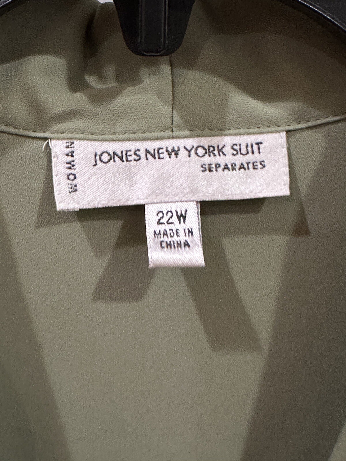 Jones New York Suit Separates Blouse 22W Fresh Meadown Sage New