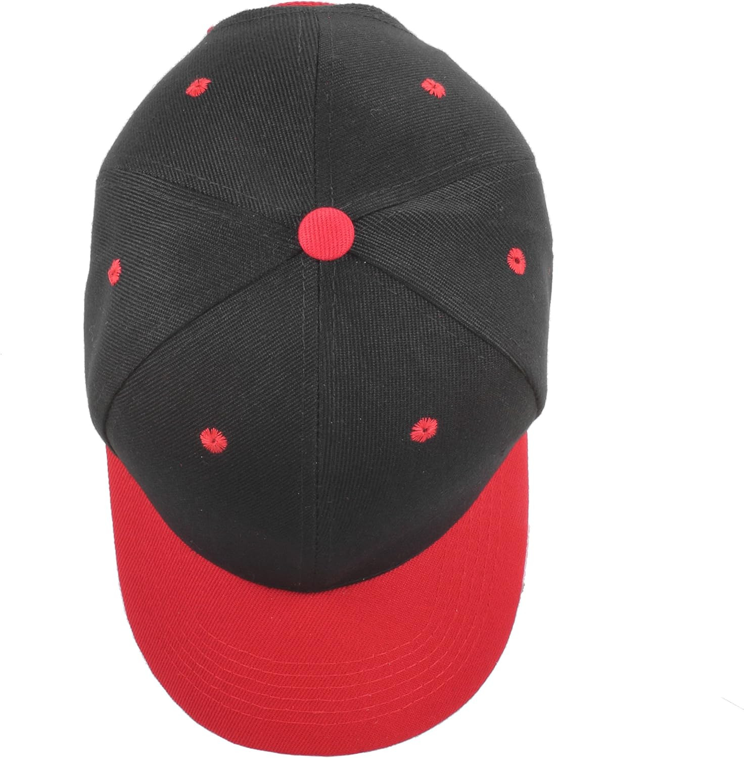 Gelante Plain Blank Baseball Caps Adjustable Back Strap One Size Black Red