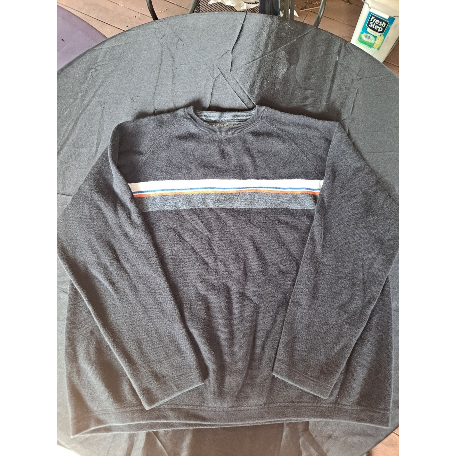 VTG Men’s Eddie Bauer Black Sweater XL Made in Hong Kong