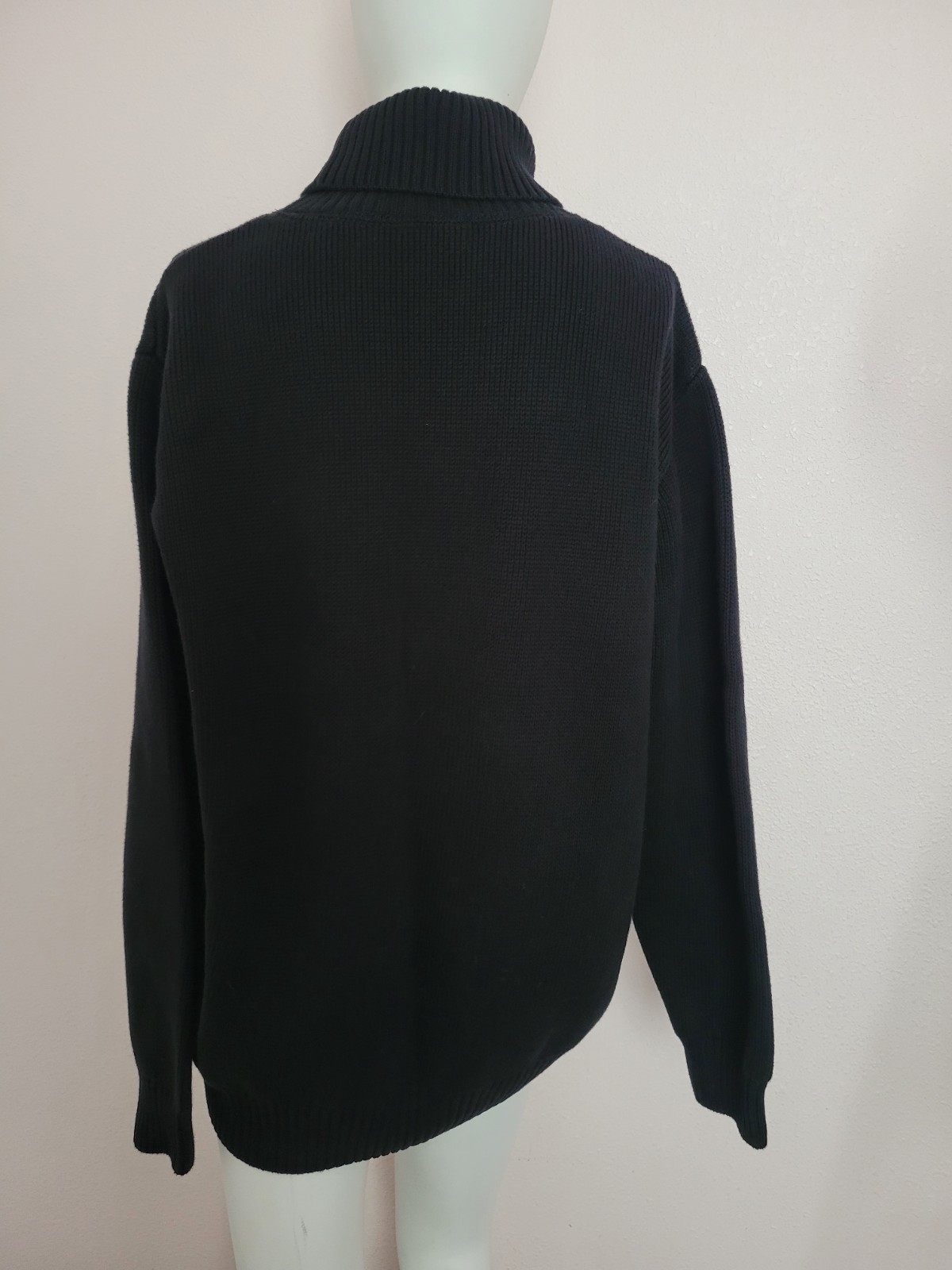 Quince Black 100% Organic Cotton Turtleneck Sweater XL