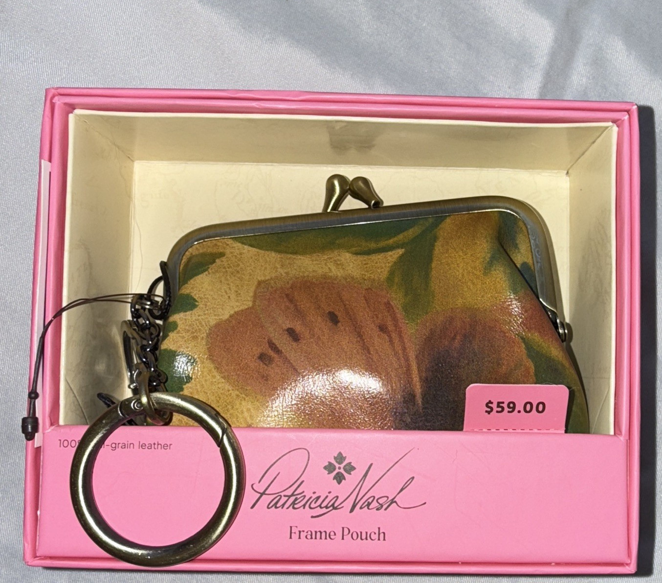 Patricia Nash Women’s Floral Butterfly Coin Wallet Frame Kiss Lock Key Ring
