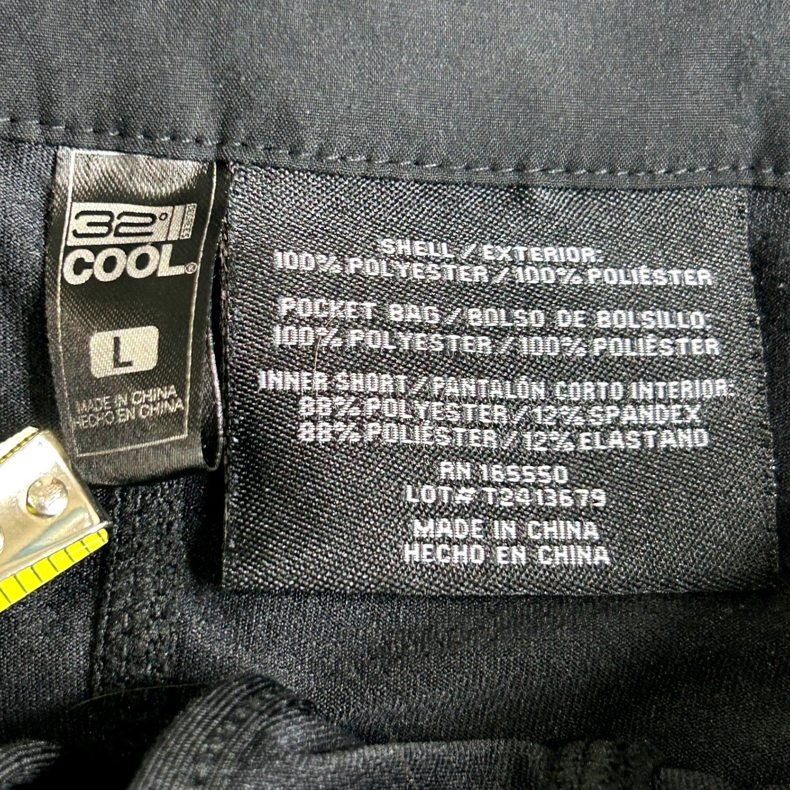 32 Degrees Cool Womens Athletic Skort Black Side Zip Pocket Size L