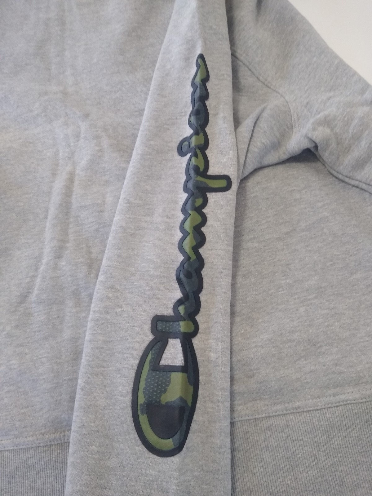 Champion powerblend graphic pullover hoodie mens XL oxford grey