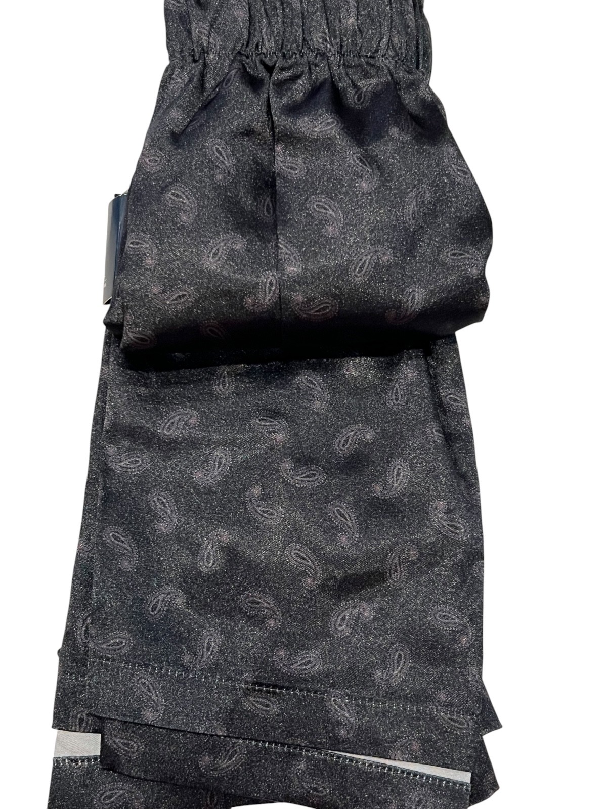 NWT AMERICAN EAGLE 4″ Satin Pocket Boxer Sz XS-XL Black Paisley #85