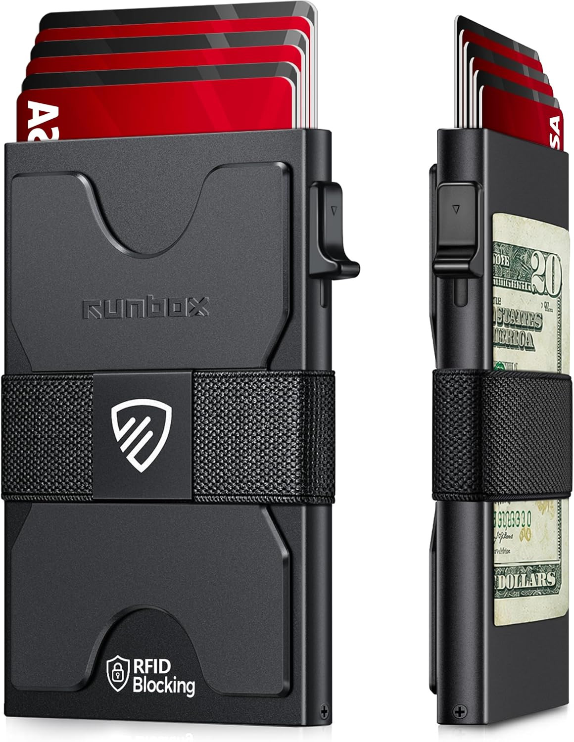 Minimalist RFID Blocking Slim Card Holder Wallet for Men, Holds 12+ Cards