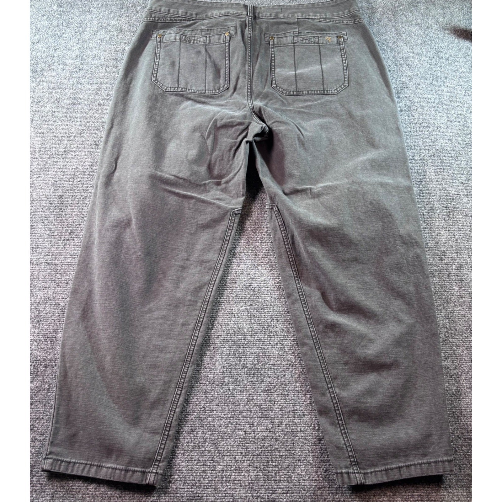 Pilcro Utility Pants Women 16W Dark Gray High Rise Paneled Cargo Anthropologie