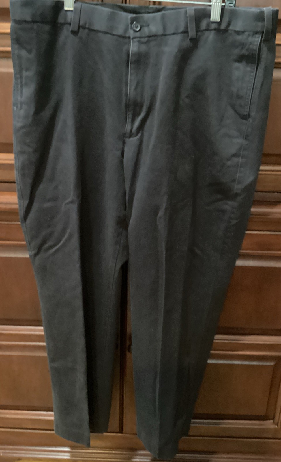 SAVANE TAILORED 2U COMFORT WAISTE MEN’S CHINO PANTS BLACK 38/29 COTTON EUC