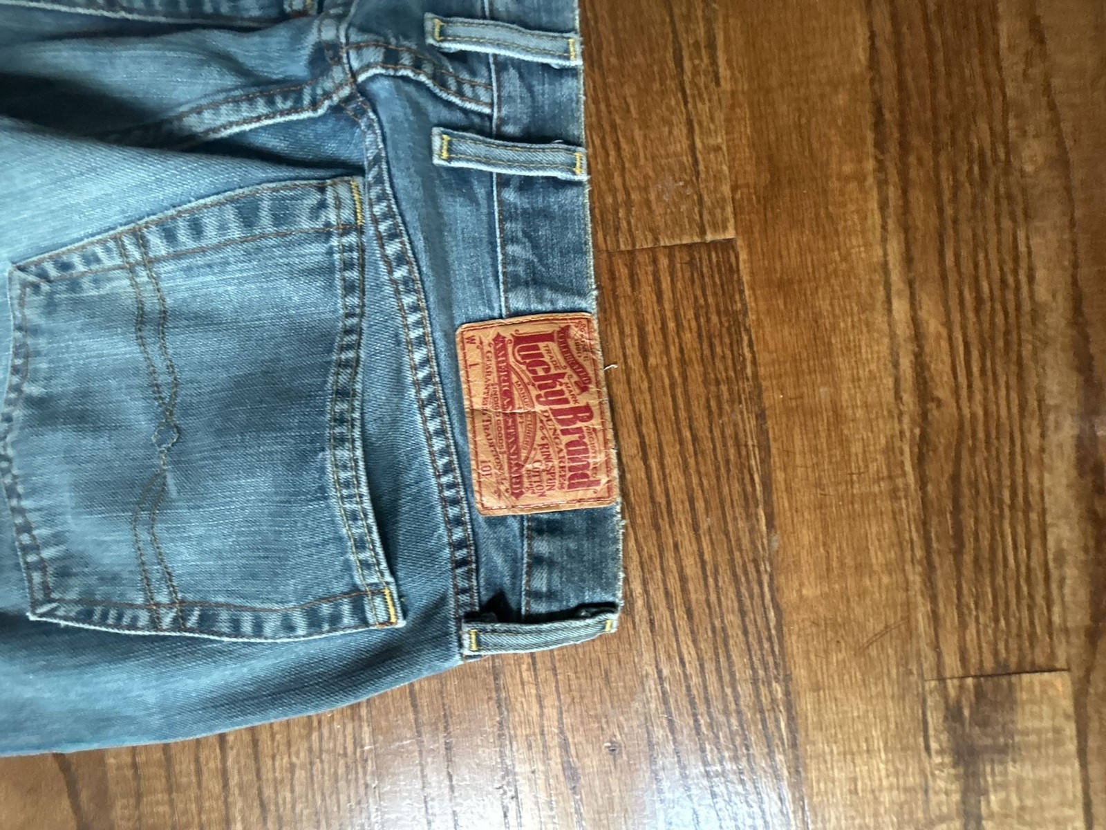 Vintage Lucky Brand Made in USA Bootleg Jeans Long Inseam by Gene Montesano